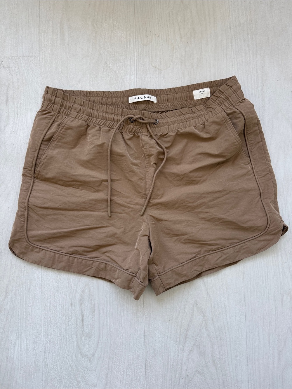PACSUN Men’s Drawstring Brown Casual Shorts